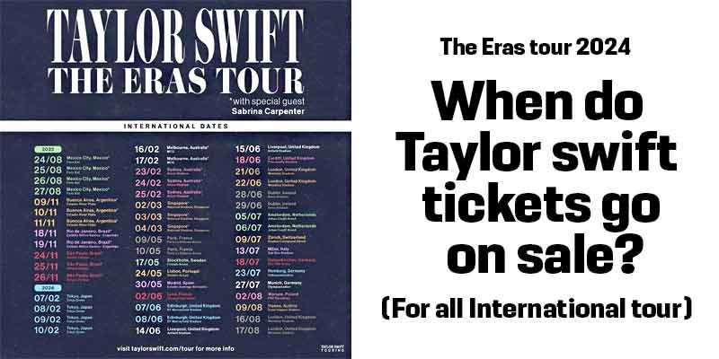 When do Taylor swift tickets go on sale
