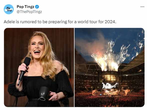 Pop things tweeted Adele's possible australia tour