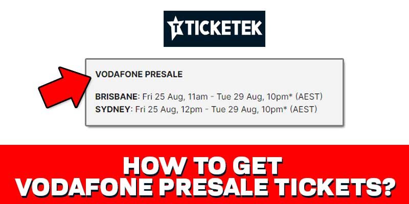 How to get Vodafone presale tickets, Code