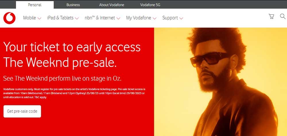 How to get Vodafone presale Code