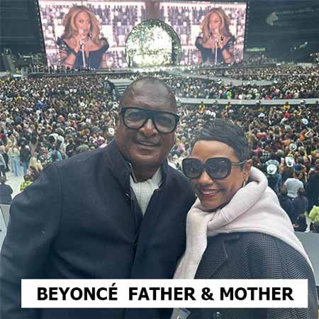 Beyonce Father & mother at beyonce concert