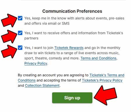 How to get My ticketek presale code