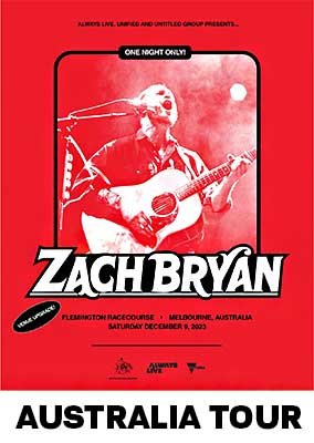 zach bryan Melbourne's Flemington Racecourse